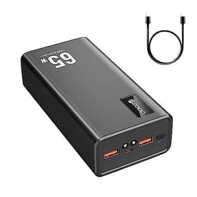 Power Bank Fast Charging 50000mAh, 65W Laptop Portable Charger USB C Compatible with MacBook Dell, PD External Battery Bank Compatible with iPhone 14/13, Cell Phone, Tablet, 3 Output &1 Input(Black) - Image 1