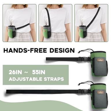 LIOOPET Dog Treat Pouch Training Behavior Aid, Dog Treat Training Bag for Dog Walks Outdoor Activities Travel, Built-in Poop Bag Dispenser 3 Ways to Wear - Image 6