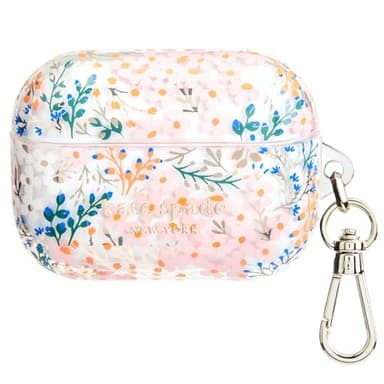 kate spade new york AirPods Pro Protective Case with Keychain Ring - Multi Floral Rose, Compatible with AirPods Pro 2nd / 1st Generation - Image 7