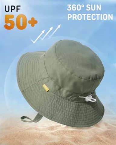 FURTALK Baby Sun Hat Toddler Boys Girls Bucket Hat for Kids 0-5 Years UPF 50+ Sun Protective Child Summer Beach Hats - Image 2