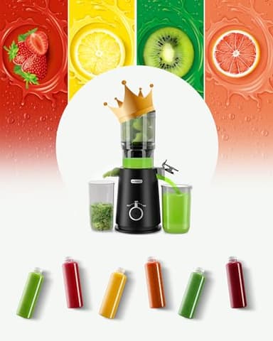 ECOSELF Juicer Machines with Large Feed Chute, Professional Hands Free Cold Press Juicer For Whole Fruits & Vegetables, Self Feeding for Juice Extractor Machine, Easy to Clean - Image 9