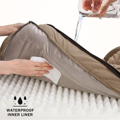 INVENHO Orthopedic Dog Beds Large Sized, XL Washable Dog Sofa with Egg-Crate Foam, Waterproof Lining and Non-Skid Bottom - Image 3