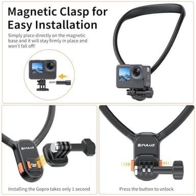 PULUZ Neck Mount for GoPro Action Cameras (Magnetic Quick Release) - Image 4