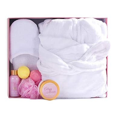 Spa Luxetique Robe and Slippers Spa Set Women, Christmas Gifts, 6pcs Flannel Soft Bath Robe, Bath and Body Works Bath Sets with Slippers, Body Lotion, Bath Bombs, Robe Sets for Women - Image 2