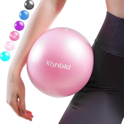 kisnbld Small Exercise Ball, 9 Inch Mini Pilates Ball, Anti Burst and Slip Resistant Mini Yoga Ball for Stability, Fitness, Physical Therapy, Stretching & Core Strength Workout at Home Gym & Office - Image 1