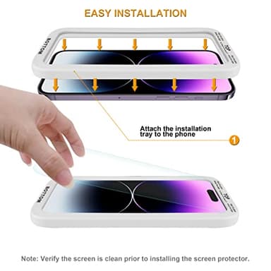 Supershieldz (2 Pack) Designed for iPhone 14 Pro Max (6.7 inch) Tempered Glass Screen Protector with (Easy Installation Tray) Anti Scratch, Bubble Free - Image 2