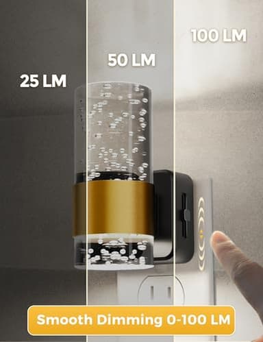 Night Lights Plug into Wall, White Light LED NighLight with Adjustable Brightness, Plug in Night Light with Auto Light Sensor, Wall Sconce-Style Design Night Light for Bathroom,Hallway, 2 Pack - Image 3