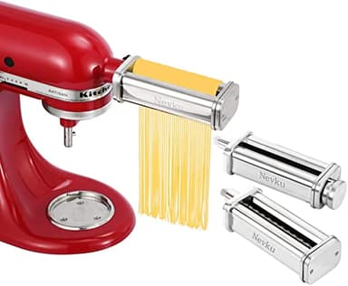 Pasta Maker Attachments Set for all KitchenAid Stand Mixer, including Pasta Sheet Roller, Spaghetti Cutter, Fettuccine Cutter by Nevku - Image 2