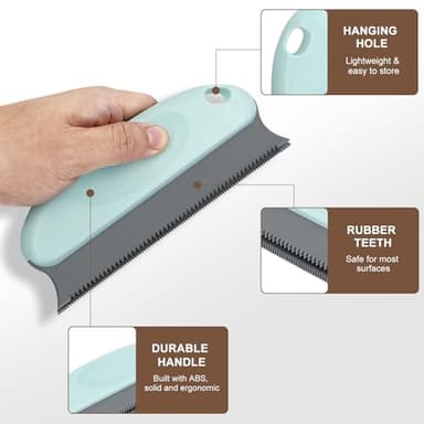 AIZAL Carpet Rake for Pet Hair Removal, Pet Hair Removal Tool Set of 2, 56” Long Handle Carpet Pet Hair Removal Carpet Scraper Dog Cat Hair Remover for Sofa, Couch, Car, Rug,Stairs - Image 7