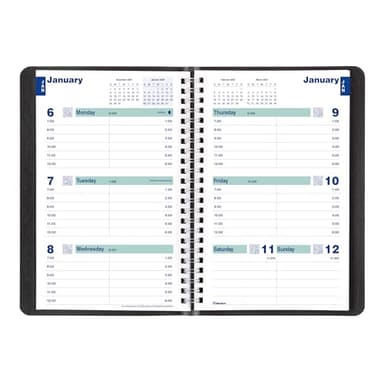 Blueline® 2025 Plan & Link™ Essential Weekly Planner, Appointment Book, 12 Months, January to December, 8" x 5", Black (C5075.81T-25) - Image 3