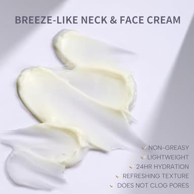 Maskiss Firming Neck Cream & Anti-Wrinkle Face Cream with Coenzyme Q10, Unscented Skin Firming Neck Cream, Anti Aging Facial Moisturizer for Sensitive Skin, 1.76 Oz Jar - Image 3