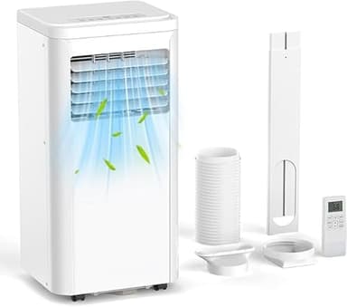 ZAFRO 10000BTU Portable Air Conditioner Cooling, Dehumidifier & Fan, 3 Speed, Remote Control, 24-Hour Timer, LED Display - Image 1