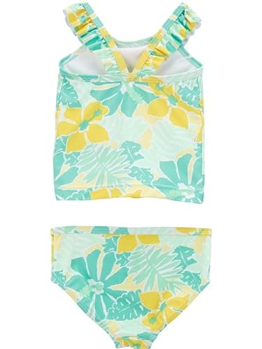 Simple Joys by Carter's Girls' 3-Piece Assorted Rashguard Sets, Yellow/Green, 12M - Image 2