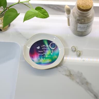 HOME SMILE Jewelry Ring Dish Tray with Dynamic Pattern Shifts for Mom,Unique Mother's Day Gifts,I Love You Mom - Image 4