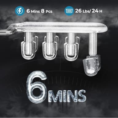 Antarctic Star Countertop Ice Maker Machine, 8 Ice Cubes in 6 mins, 26lb/Day Ice with 2 Sizes- Portable Mini, Energy Saving & Basket/Scoop for Home/Party/Travel/Camping/Bar, Dark Black - Image 3