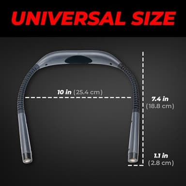 GearLight Hands-Free Rechargeable Book Light for Reading in Bed - Adjustable LED Lamp with 3 Light Modes - Compact, Flexible Neck Light for Reading, Studying, Travel - Gray - (Pack of 1) - Image 8