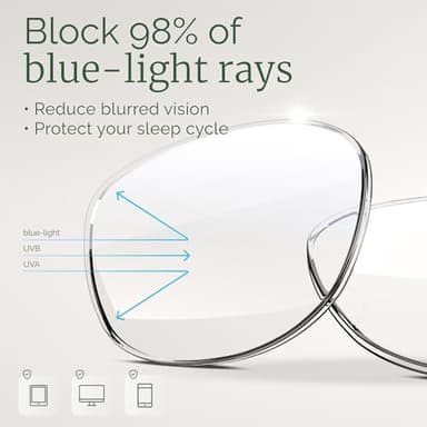 MIGSIR Blue Light Blocking Glasses for Computer Gaming, Fashion Fake Helps Reduce Screen Fatigue Eyeglasses for Women Men - Image 3