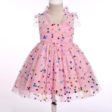 Toddler Tutu Dress: Girls Tulle Pageant Dresses, First Birthday Outfit Ruffle Shoulder Straps Sleeveless Pastel Cake Smash Clothes for Photo Shoot Dance Evening Ball Gown Blush Pink 2-3T - Image 5