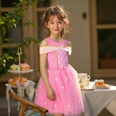 Meland Princess Dress Up - Princess Dresses for Girls with Princess Toys, Dress Up Clothes for Little Girls Pretend Play - Image 5
