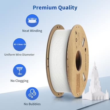 ANYCUBIC PLA Filament 1.75mm Bundle, 3D Printing PLA Filament 1.75mm Dimensional Accuracy +/- 0.02mm, 1KG Spool (2.2 lbs), 2KG Gray+White - Image 2