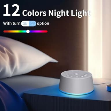SoundLegend Sleep White Noise Sound Machines 32-Level Volume 30 Sounds 12 Colors Light 5 Timers Adjustable Light Brightness Compact for Everyone Travel Gift Memory Function - Image 3