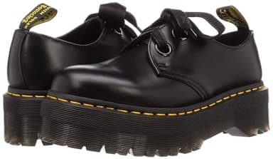 Dr. Martens, Women's Holly 2 Eye Shoe, Black Buttero, 6 - Image 7