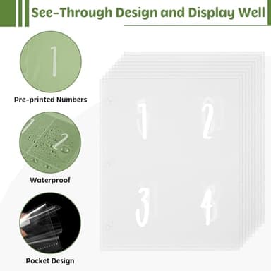 100 Envelopes Money Saving Challenge Binder with Laminated Tracker, PU Money Saving Challenge Budget Binder with Cash Envelopes, Savings Challenge Book with Zipper to Save $5,050 (OliveGreen) - Image 4