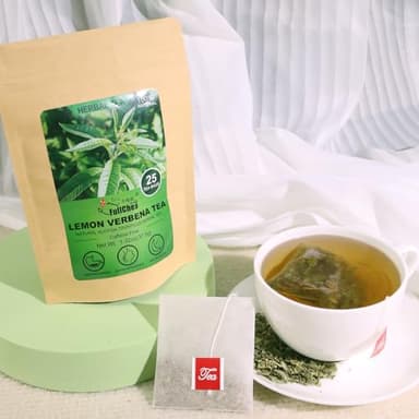 FullChea - Lemon Verbena Tea, 1.5g X 25 Count - Premium Lemon Tea For Digestion Support & Relaxation - Non-GMO - Caffeine-free - Natural Cut & Sifted Cedron Herb - Image 3