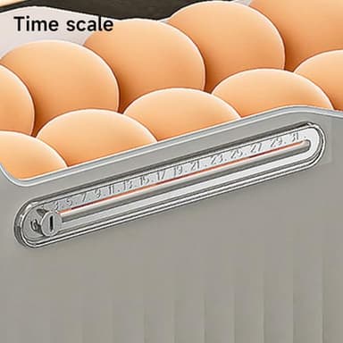 UFORU Egg Holder for Fridge, Rolling Egg Dispenser for Refrigerator, Plastic Automatic Container Rack for Egg Organizer for 28 Counts - Image 6