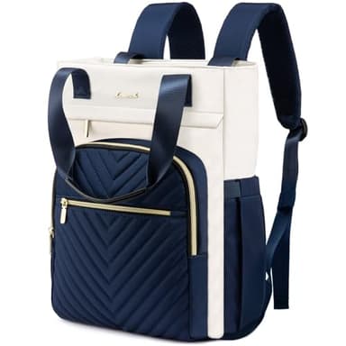 LOVEVOOK Laptop Backpack for Women, 17.3 Inch Work Business Laptop Bag, Wide Top Open Teacher Nurse Bag with USB Port, Waterproof Computer Backpack Purse for travel - Image 1