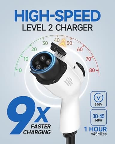 JEEKVISEN Level 2 EV Charger 48Amp 240V NEMA 14-50 Plug: Electric Vehicle Charging Station with APP Control, WiFi Enabled EVSE, RFID Card - Compatible with Tesla and All EV Brands (White) - Image 5