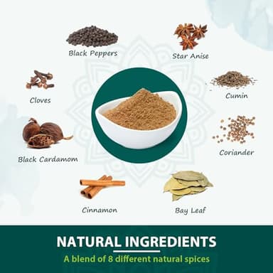 Soeos Garam Masala, 3.2 oz (90g), Garam Masala Spice Powder, All Natural, Vegan, No Colors, Kosher, Indian 8-Spice Blend, Masala Seasoning - Image 4