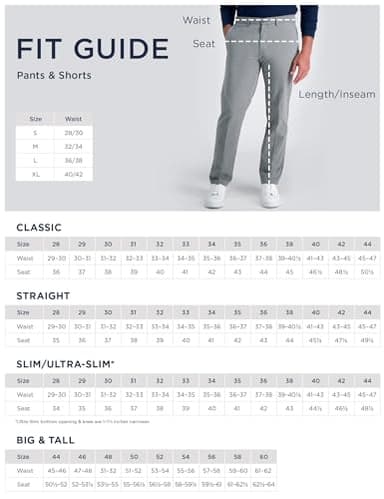 Haggar mens Eclo Stria Expandable-waist Pleat-front dress pants, Khaki, 44W x 30L US - Image 4