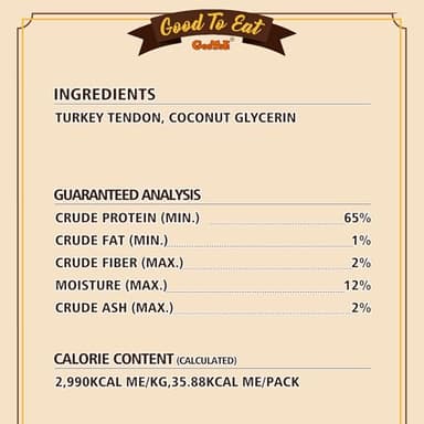 Gootoe Turkey Tendons for Dogs –All-Natural, Hypoallergenic Dog Treats, Rawhide Alternative, Long Lasting Puppy Chews, Healthy Dog Treats for Small Breeds, Bone (S), 6 Count Pack - Image 5