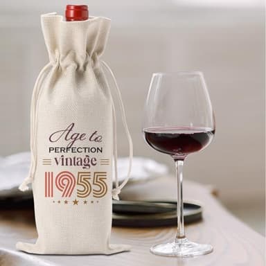 FBCCZEY Funny 70th Birthday Gifts for Women Men Wine Bag, Birthday Gifts for 70 Year Old Woman Wine Bags, Happy Anniversary 70th birthday Party Decorations for Women Men Wine Bottle Bag - Image 6