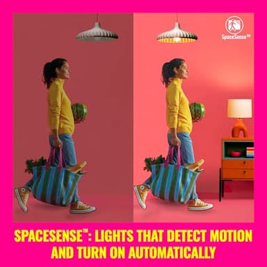 WiZ 100W Eq. (14.5W) A21 Soft White LED Smart Bulb - Pack of 1 - E26- Indoor - Connects to Your Existing Wi-Fi - Control with Voice or App + Activate with Motion - Matter Compatible - Image 6