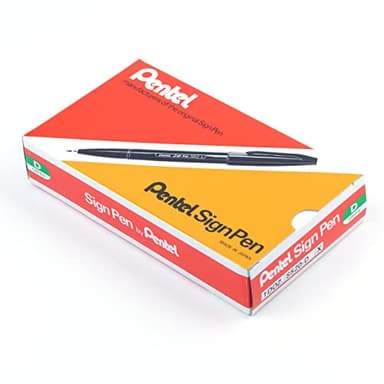 Pentel of America, Ltd S520D Sign Pens, Fiber Tip, Bold Point, 12/PK, Green Barrel/Ink - Image 3