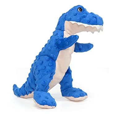 DODODOLA Dog Toys Dinosaur Dog Toy Blue Stuffed Animals Chew Toy Plush Squeaky Dog Birthday Toys for Small Large Big Dogs - Image 1