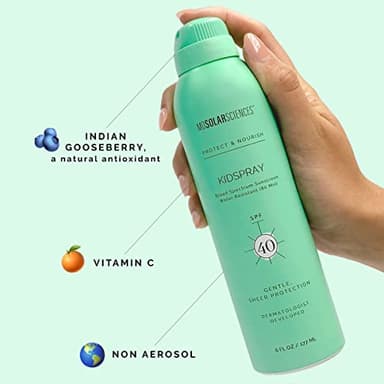 MDSolarSciences KidSpray SPF 40 | Water-Resistant, Broad-Spectrum Sunscreen Spray for Kids | Infused with Indian Gooseberry, Vitamin C & Antioxidants | Non-Aerosol | Safe for Sensitive Skin (6 Fl Oz) - Image 5
