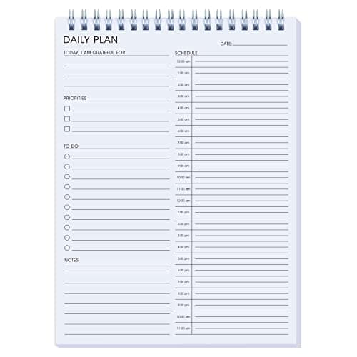 24 Hour Daily Planner - To Do List for Work & Personal Life, Productivity Everyday Planner, Daily Schedule, 6.5 x 9.8 - Image 1