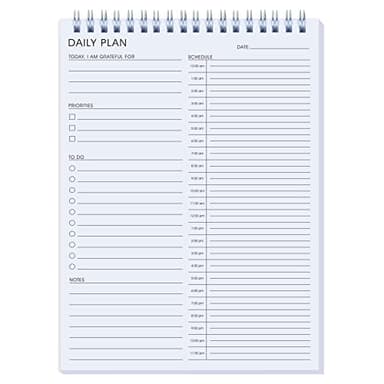 24 Hour Daily Planner - To Do List for Work & Personal Life, Productivity Everyday Planner, Daily Schedule, 6.5 x 9.8 - Image 1