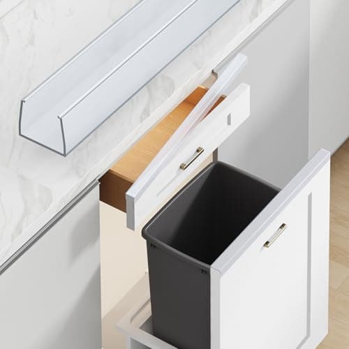 Snugly Fit 18" Length Cabinet Door Protector, Flexible Slip-On Plastic Edge Guard, Thin Transparent Edge Protectors to Prevent Wear, Chipping, Discoloration, Cabinet Bumpers, 3/4" Thick, 10 PCS - Image 1