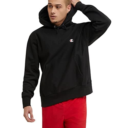 Champion mens Reverse Weave Pullover, Left Chest C Hoody, Black-y06145, X-Large US - Image 1