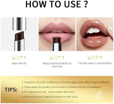 2PCS Honey Lipstick Tinted Lip Balm - Sheer Hydrating Lipstick for All Skin Tones - Moisturizing Lip Color, Nourishing Lip Balm with a Hint of Natural Black Cherry Tint (Black & Pink - Image 7