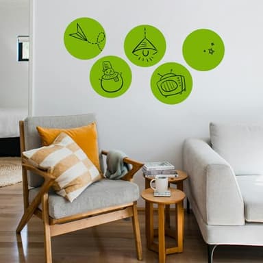 Colorful Dry Erase Dots Circles Whiteboard Marker Removable Stickers Spots Wall Decals for School Classroom Teachers Students Table & Desk, 8 Pack - Image 9