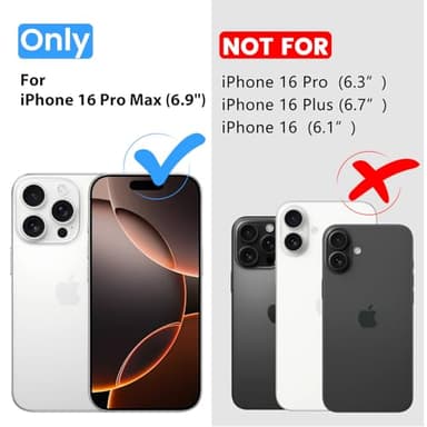 Temdan Designed for iPhone 16 Pro Max Case, [Compatible with Magsafe][Anti-Yellowing][Military-Grade Protection] Shockproof Protection Slim Cover-6.9 inch, Pink - Image 2