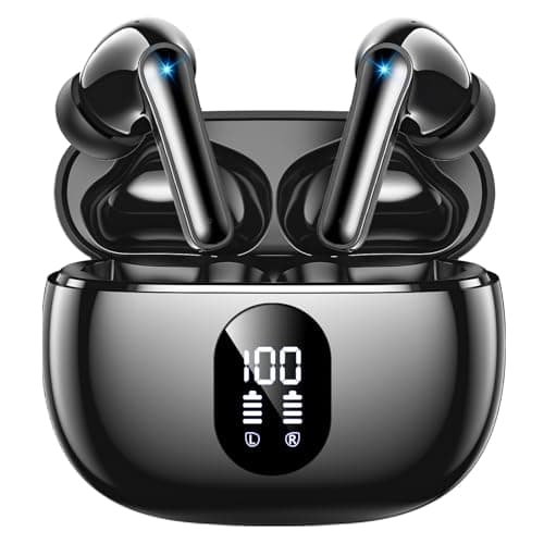 ZZU Wireless Earbuds, 2025 Ear Buds with Big Bass Stereo Sound, Lightweight Bluetooth Earbuds with 48 Hours Playtime, in-Ear Fit Earphones, IPX7, Hands-Free Calls with Al for iPhone, Android, Pad - Image 1