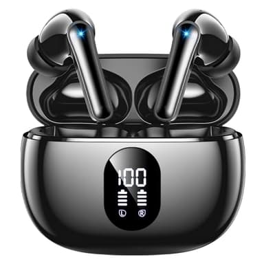 ZZU Wireless Earbuds, 2025 Ear Buds with Big Bass Stereo Sound, Lightweight Bluetooth Earbuds with 48 Hours Playtime, in-Ear Fit Earphones, IPX7, Hands-Free Calls with Al for iPhone, Android, Pad - Image 1