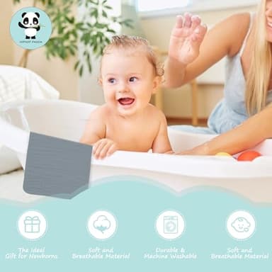 HIPHOP PANDA 10 Pack 6-Layers Muslin Burp Cloths Large - Durable 100% Cotton - Extra Absorbent and Soft Boys & Girls Rags for Newborn Registry (Grey+Navy Series, 20" X10") - Image 5