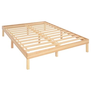 Minimalist Full Solid Pine Wood Bed Frame with Japanese-Inspired Design, 9.7-Inch Underbed Storage No Box Spring Needed, Low-Profile 300 lb Capacity for Serene Durable Living Spaces, Natural - Image 7